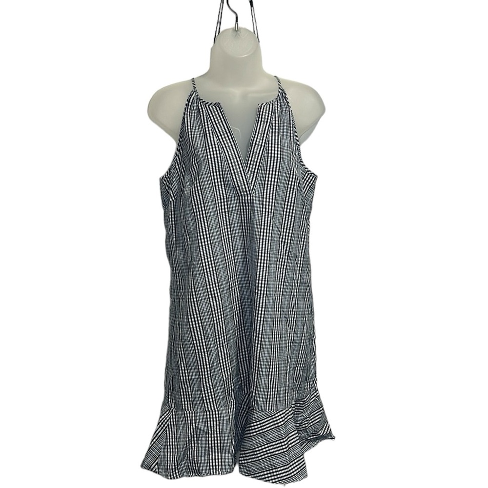 J.Crew Women's Flutter Hem Plaid Flounce Sleeveless Dress Size 2